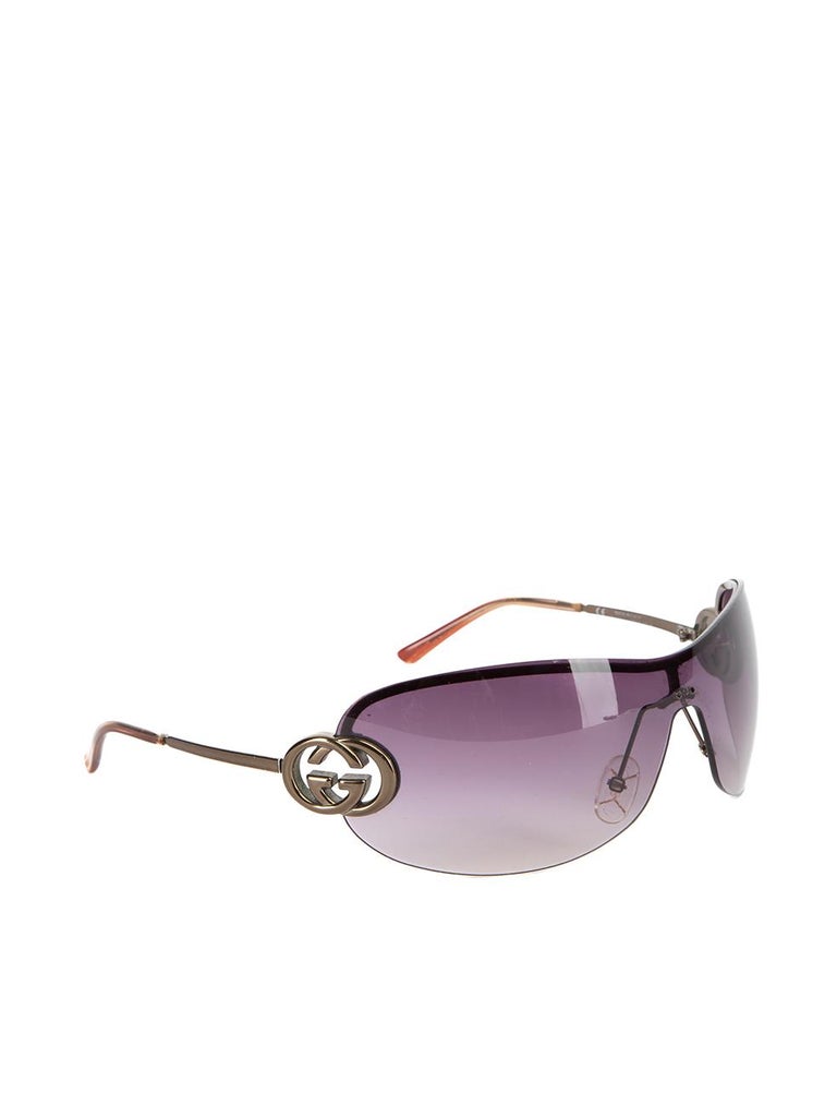 Pre-Loved Gucci Women's Purple GG2773/S Shield Sunglasses For Sale at  1stDibs