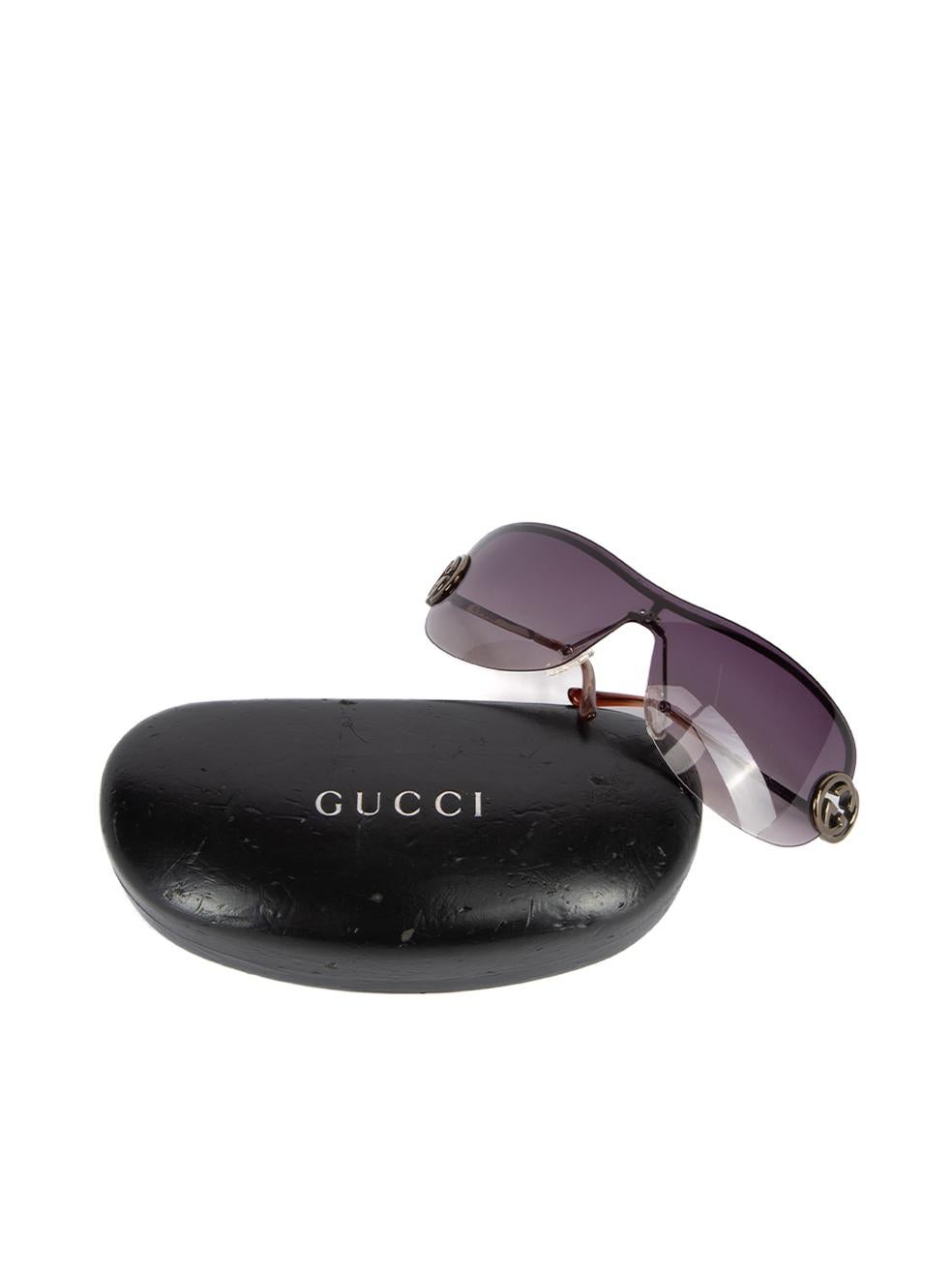 Pre-Loved Gucci Women's Purple GG2773/S Shield Sunglasses In Excellent Condition In London, GB