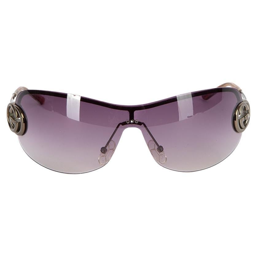 Pre-Loved Gucci Women's Purple GG2773/S Shield Sunglasses For Sale at  1stDibs