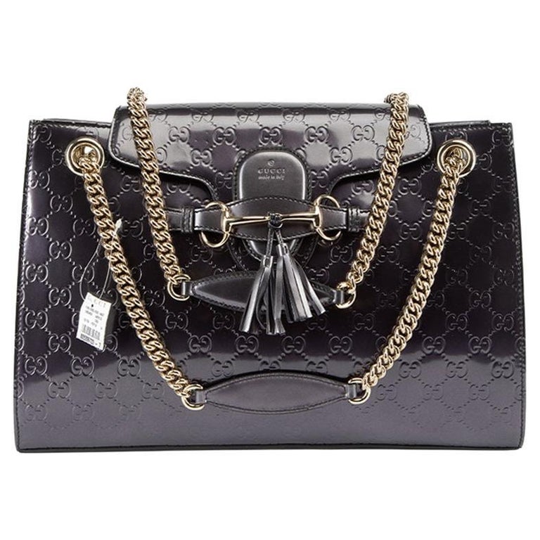 PreLoved Gucci Women's Purple Guccissima Large Emily Chain Shoulder Bag For Sale at 1stDibs