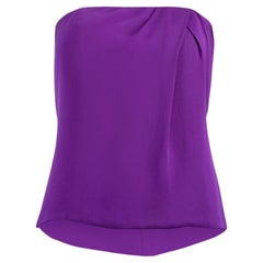 Pre-Loved Gucci Women's Purple Silk Corset Top
