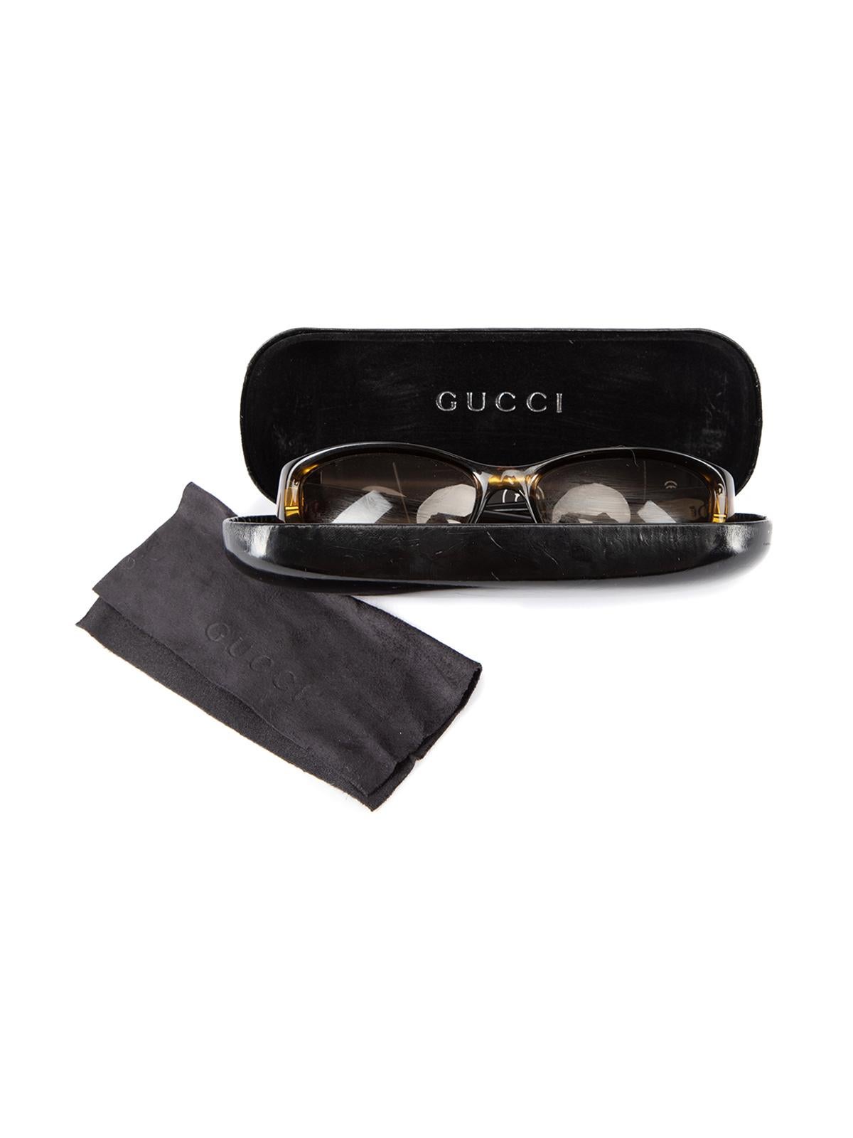 Pre-Loved Gucci Women's Rectangular Framed Sunglasses 7