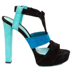 Pre-Loved Gucci Damensandalen aus Wildleder mit Slingback-Absatz