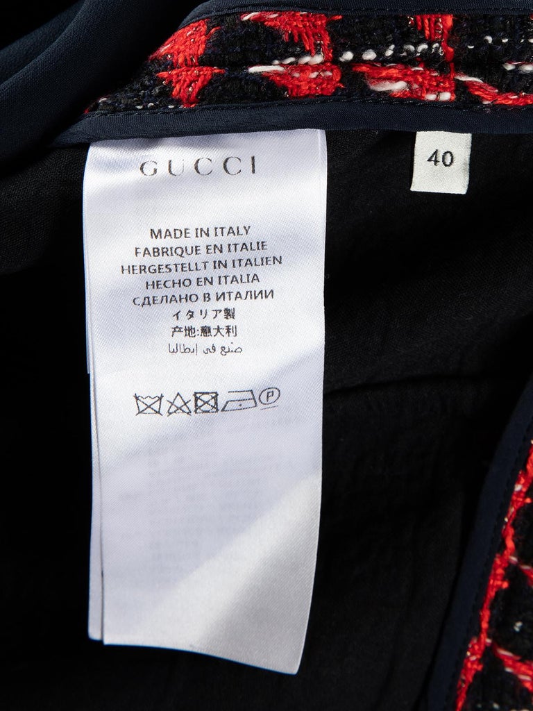 Pre-Loved Gucci Women's Tweed A-Line Skirt For Sale at 1stDibs