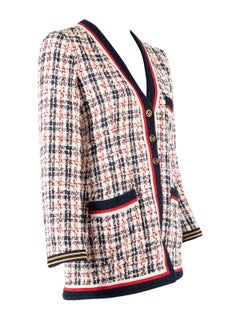 Pre-Loved Gucci Women's Tweed Multicoloured Cardigan Style Jacket