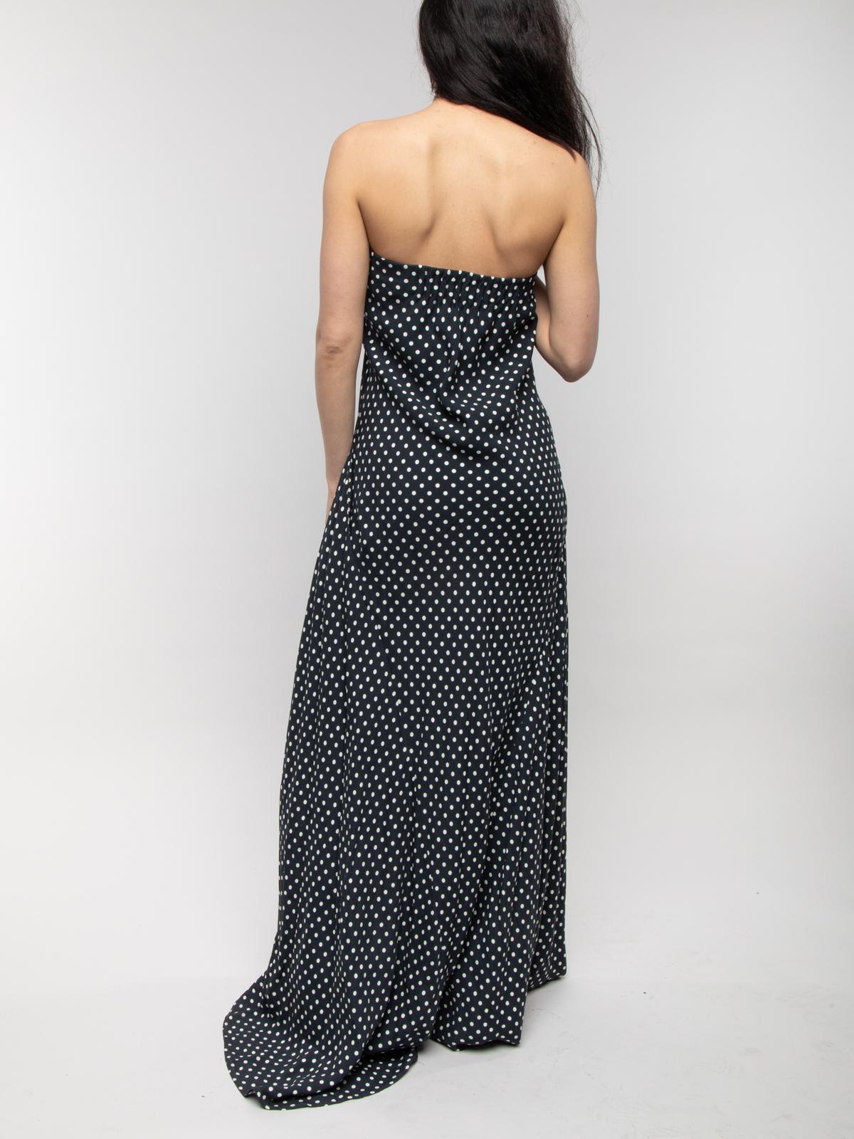 Pre-Loved Haider Ackermann Women's Silk Polka Dot Strapless Maxi Dress In Good Condition In London, GB