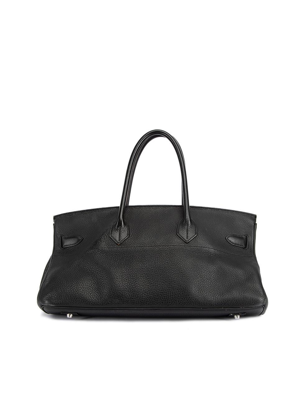 Pre-Loved Hermès Women's 2008 Noir Taurillon Clemence Shoulder Birkin Bag In Excellent Condition In London, GB