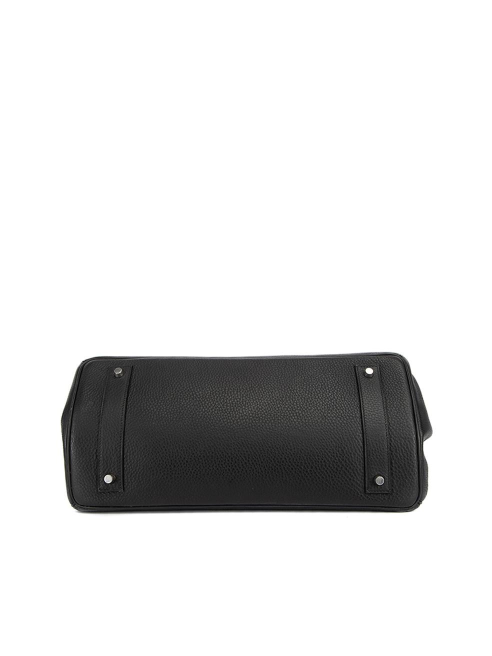 Pre-Loved Hermès Women's 2008 Noir Taurillon Clemence Shoulder Birkin Bag 1