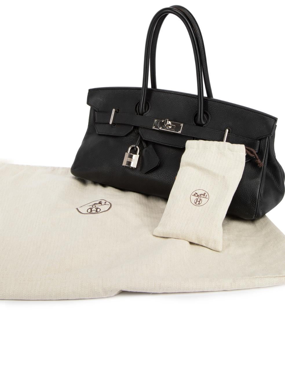 Pre-Loved Hermès Women's 2008 Noir Taurillon Clemence Shoulder Birkin Bag 3