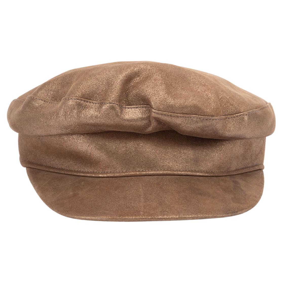 Pre-Loved Hermès Women's Baker Hat Metallic Bronze Cashmere