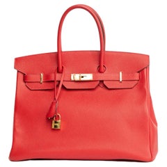 Pre-Loved Hermès Women's Birkin 35 Etoupe Leather Bag