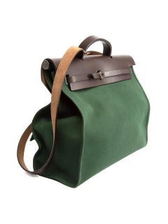 Pre-Loved Hermès Women's Herbag 39 Canvas and Calfskin