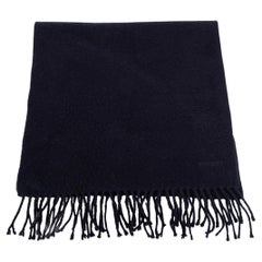 Vorgeliebter Hermès Damenschal aus Kaschmir, marineblau