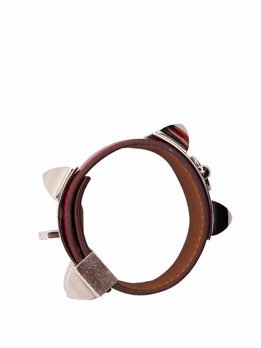 Pré-aimé Bracelet Collier de Chien en cuir rouge pour femme Hermès 1