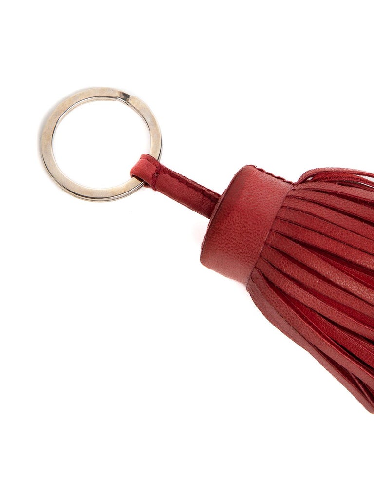 PreLoved Hermès Women's Red Tassel Keychain For Sale at 1stDibs