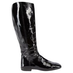 Pre-Loved Hogan Women's Black Patent Leather Knee High Boots