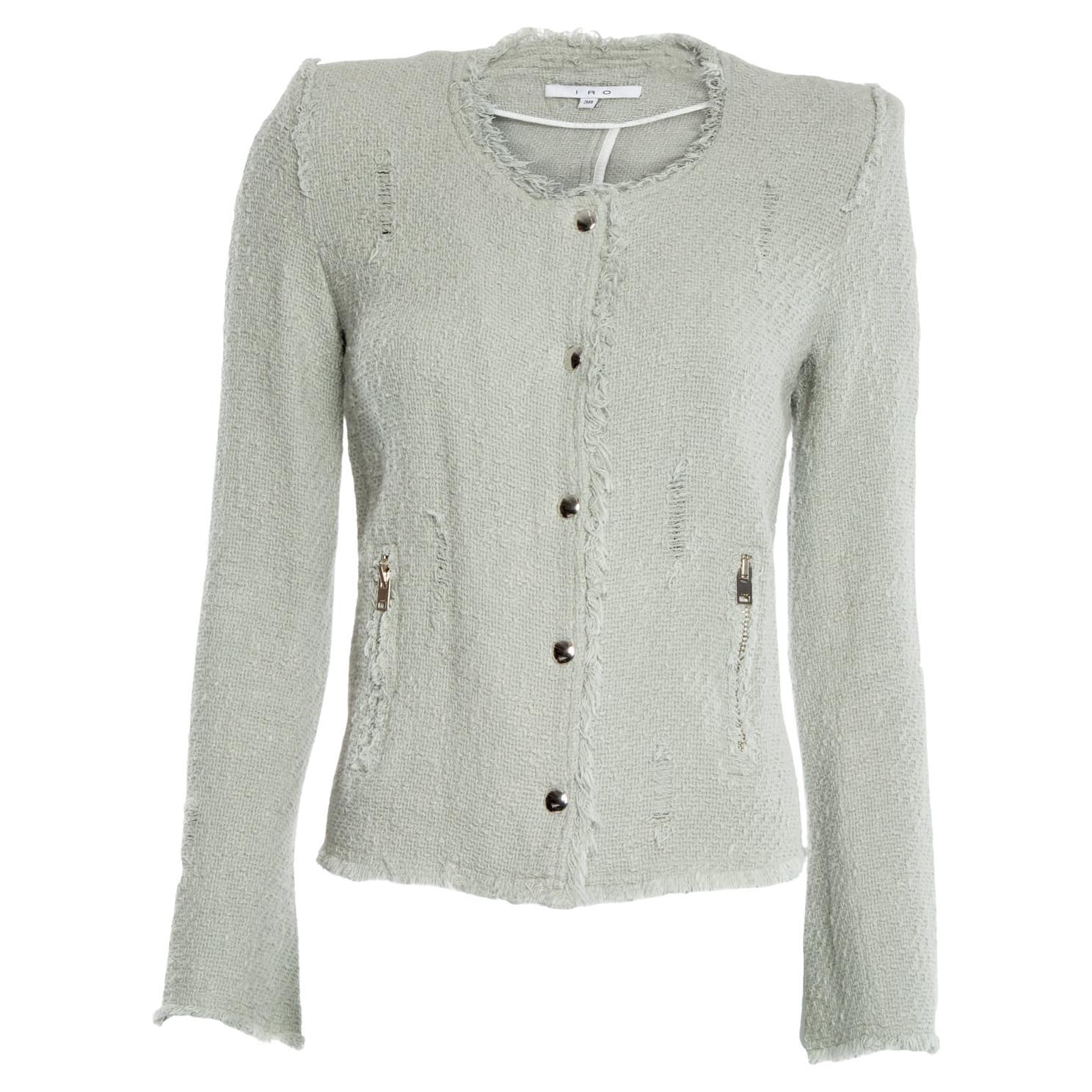 Agnette Tweed Jacket Grey Cotton 