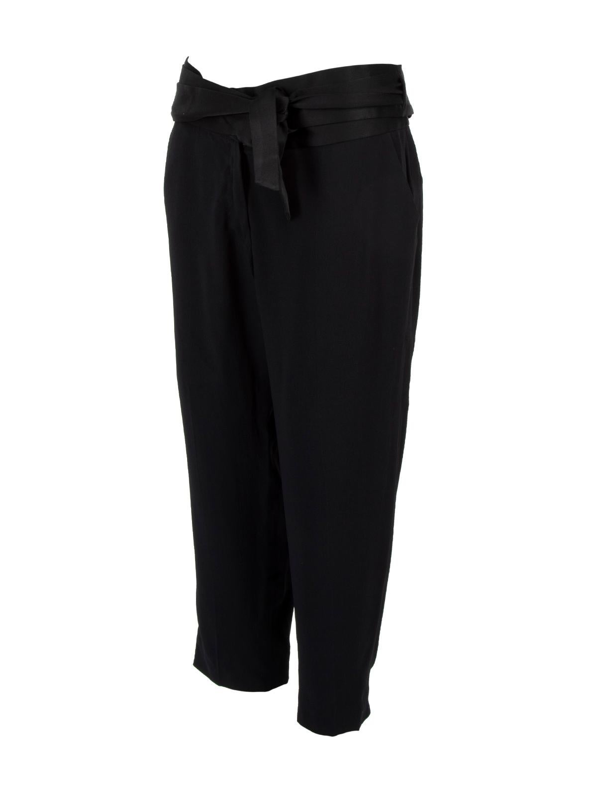 Pre-Loved Iro Women's Satin Pants with Tie Detail In Excellent Condition In London, GB