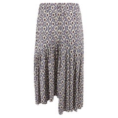 Pre-Loved Isabel Marant Women's Silk Abstract Patterned Midi Skirt