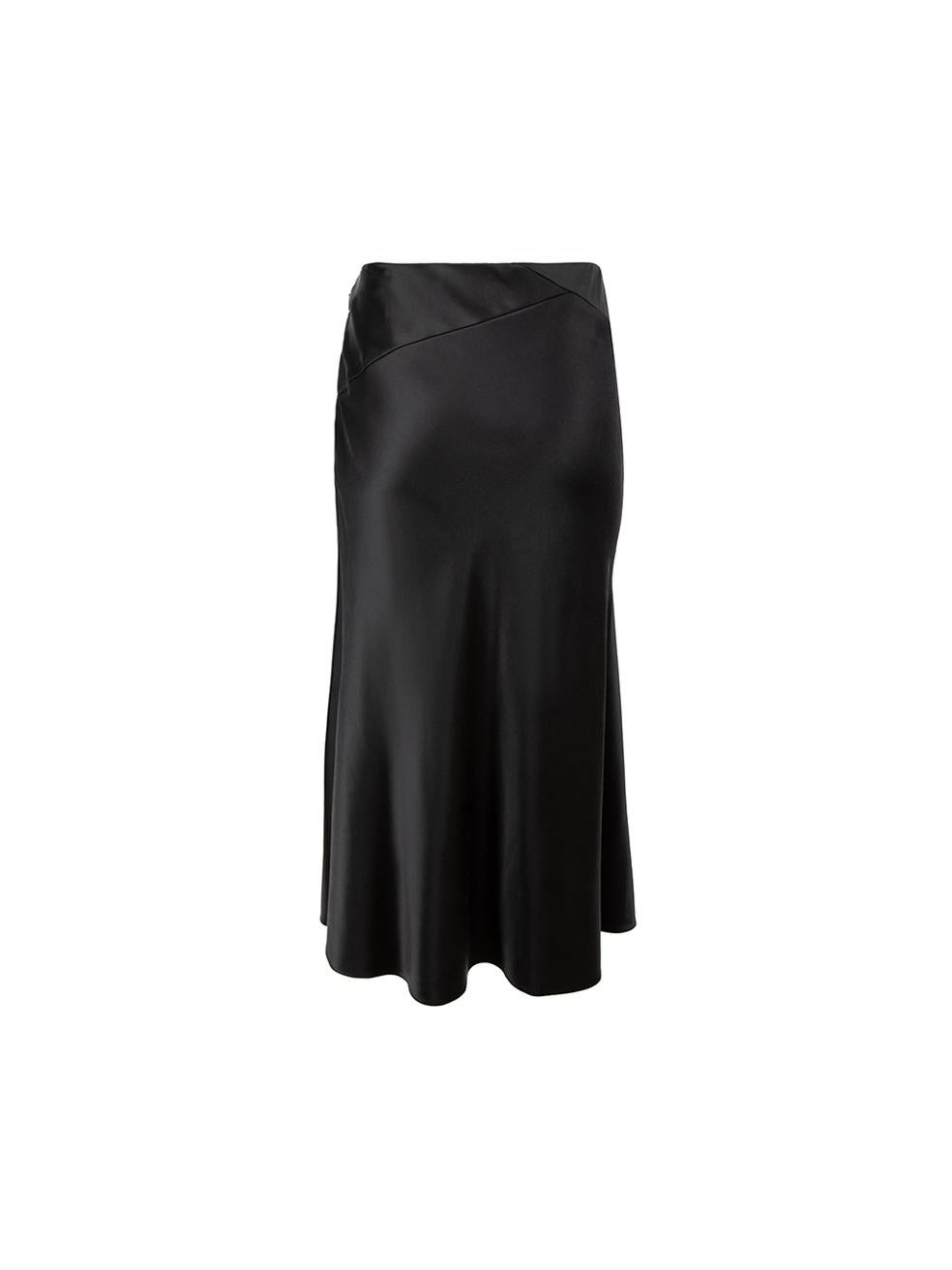 Pre-Loved Jason Wu Women's Black Silk Draped Midi Skirt In Excellent Condition In London, GB