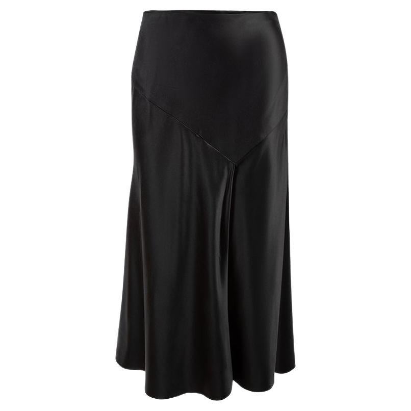 Pre-Loved Jason Wu Women's Black Silk Draped Midi Skirt
