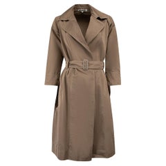 Pre-Loved Jil Sander Damen-Regenmantel mit Khaki-Gürtel und Wasserdicht