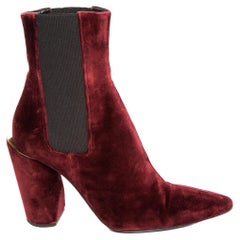 Used Pre-Loved Jil Sander Women's Velvet Ankle Boots