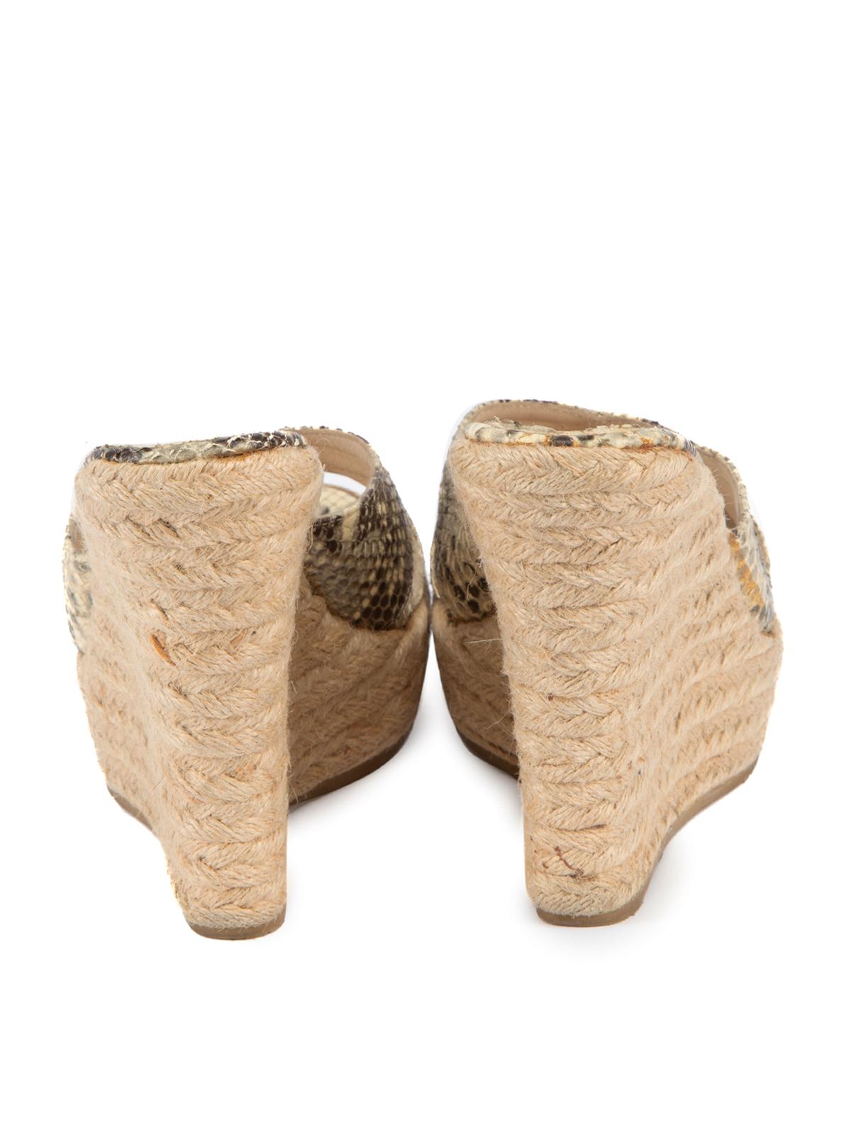 jimmy choo snakeskin wedges