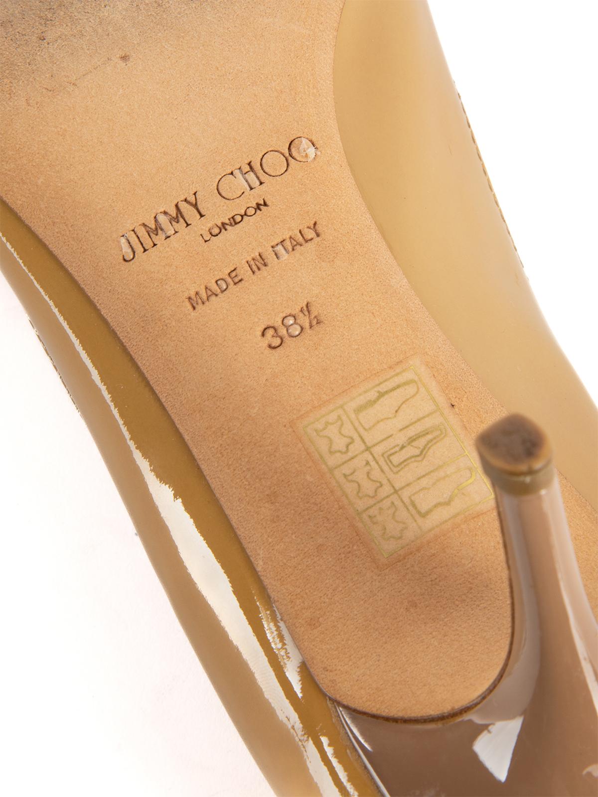 Pre-Loved Jimmy Choo Women's Patent Leather Mid Heel 3