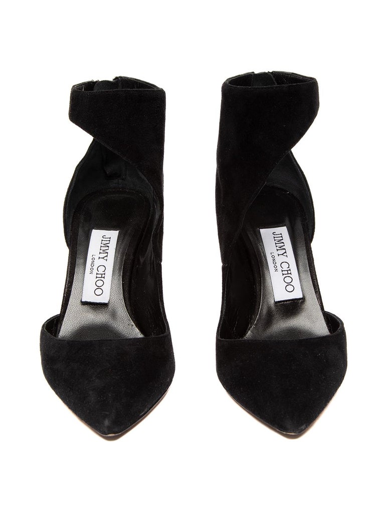 PreLoved Jimmy Choo Women's Point Toe Suede Heels For Sale at 1stDibs