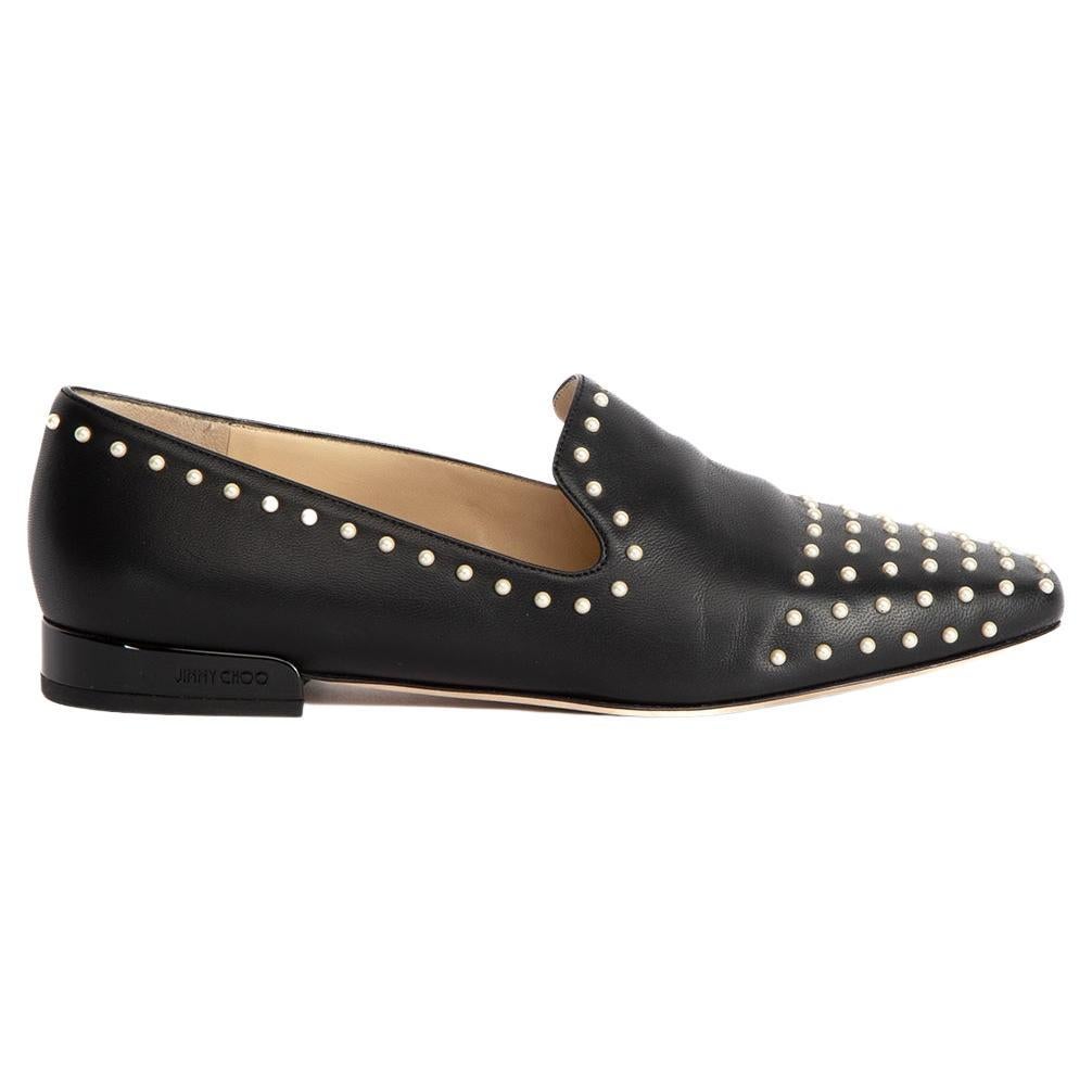 Pre-Loved Jimmy Choo Women's Studded Leather Loafers