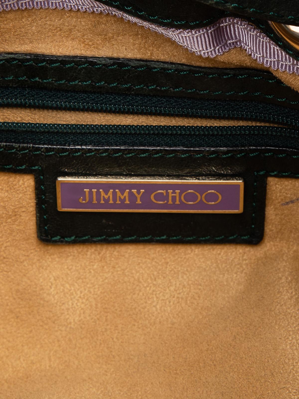 Pre-Loved Jimmy Choo Women's Vintage Dark Green Leather Ramona Shoulder Bag In Good Condition In London, GB