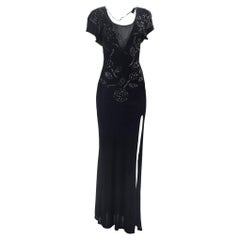 Vestito aderente da donna Jitrois, nero, in viscosa, con schienale aperto, usato.