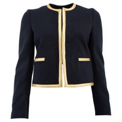 Pre-Loved Joseph Women's Boxy Jacket with Gold Trim