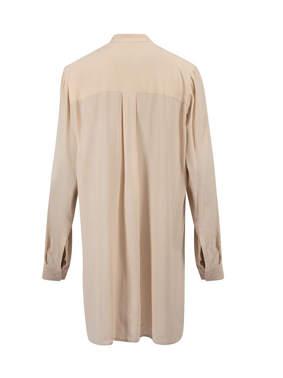 Pre-Loved Joseph Women's Dusty Pink Pleated High-Low Shirt Dress In Excellent Condition In London, GB