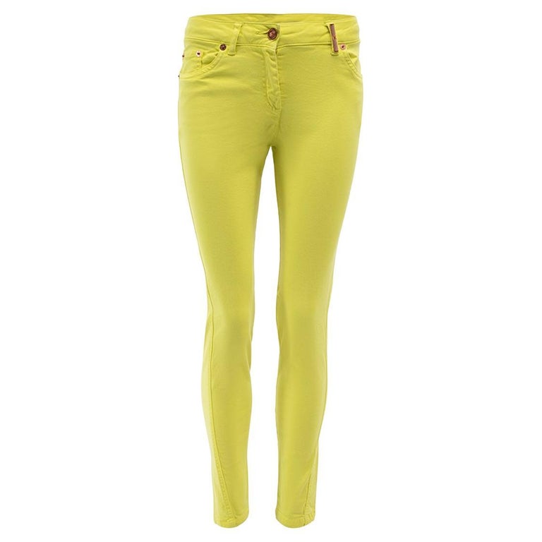 Pre-Loved Kenzo Women's Neon Yellow Skinny Jeans For Sale at 1stDibs | kenzo womens jeans, womens jeans, neon yellow jeans