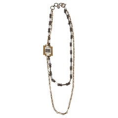Pre-Loved Lanvin Women's Bronze Chain Pendant Necklace