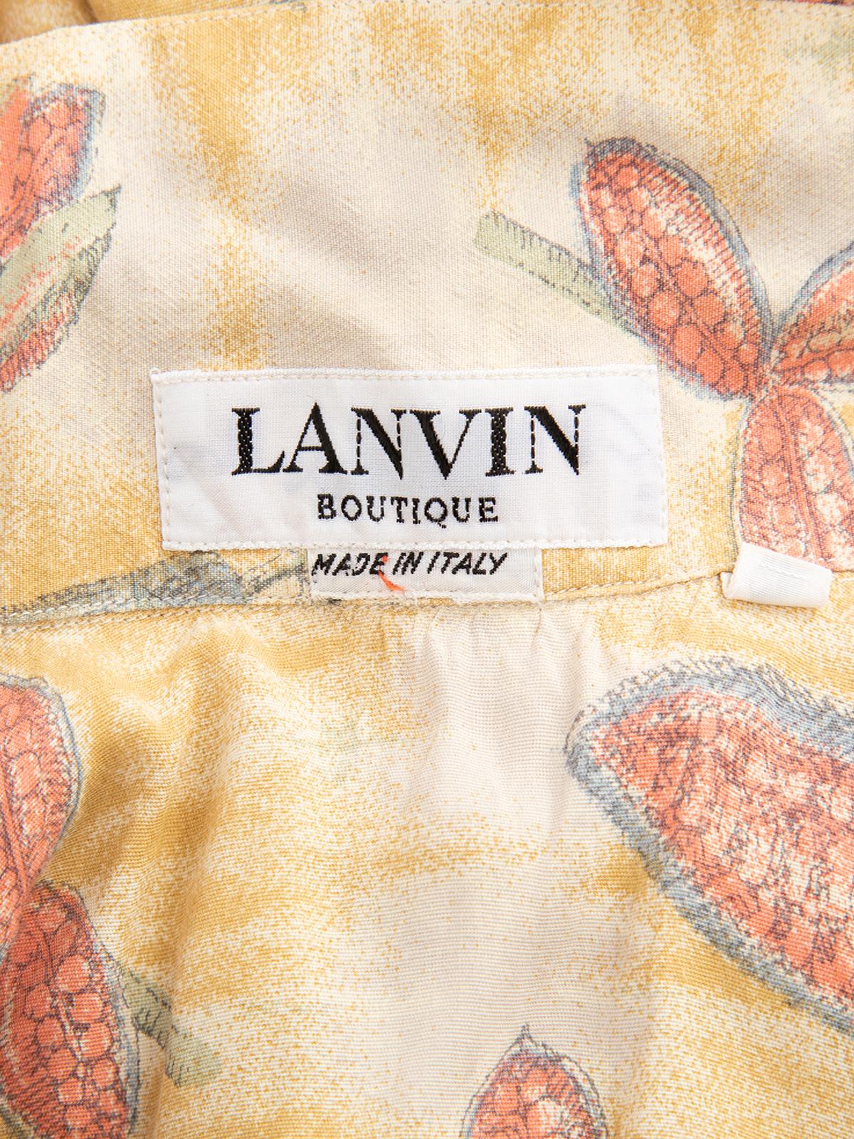 Pre-Loved Lanvin Women's Cacao Plant Print Top 2