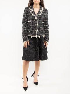 Pre-Loved Lanvin Women's Jacquard Black Skirt