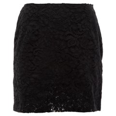 Pre-Loved Lanvin Women's Lace Black Skirt