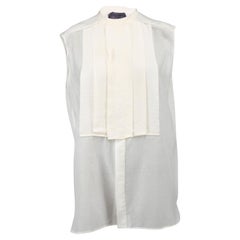 Pre-Loved Lanvin Women's Sleeveless Button Up Blouse
