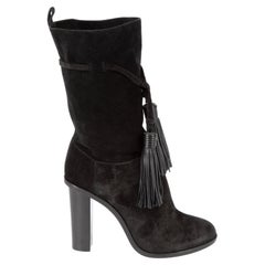 Pre-Loved Lanvin Women's Suede Boots with Tassel Accessory