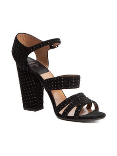 Pre-Loved Laurence Dacade Women's Strappy Embellished Sandal Block Heels
