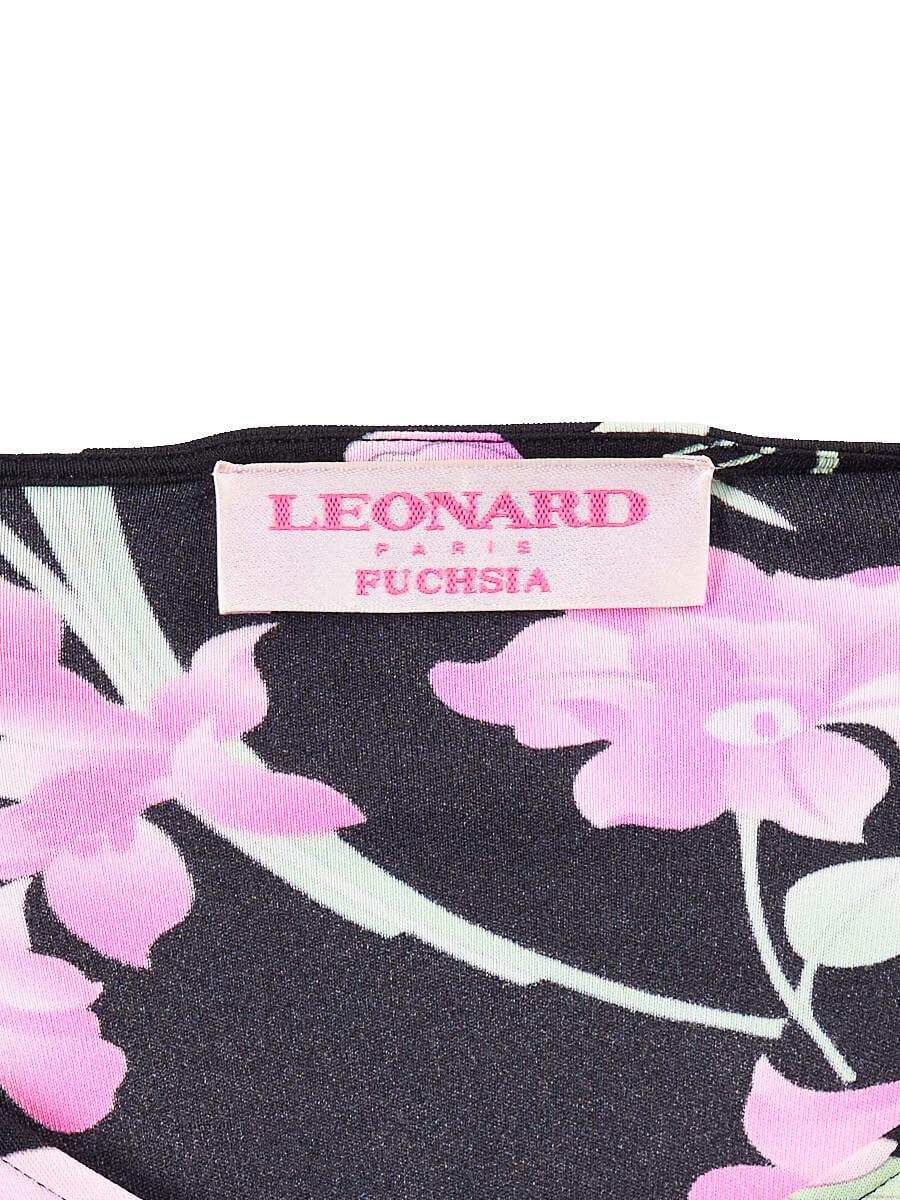 Pre-Loved Leonard Women's Black Floral Polyamide Midi Dress 5