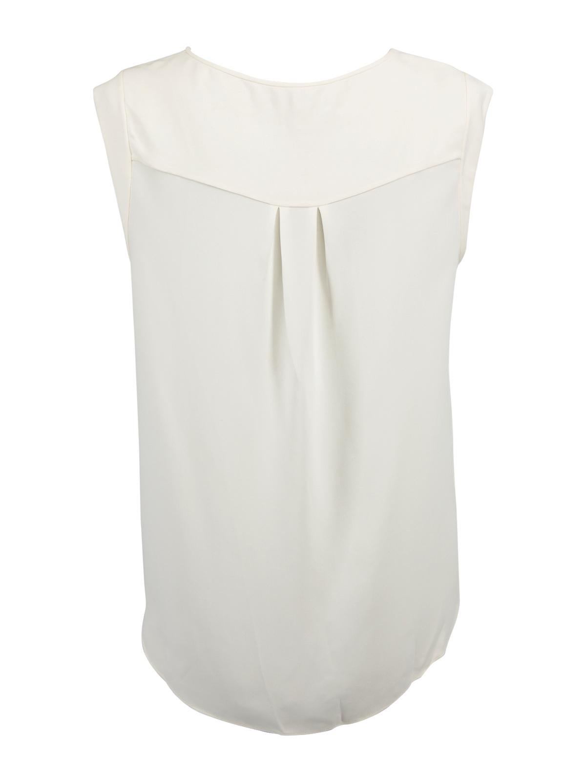 Pre-Loved Loro Piana Women's Ecru Sleeveless Blouse In Excellent Condition In London, GB