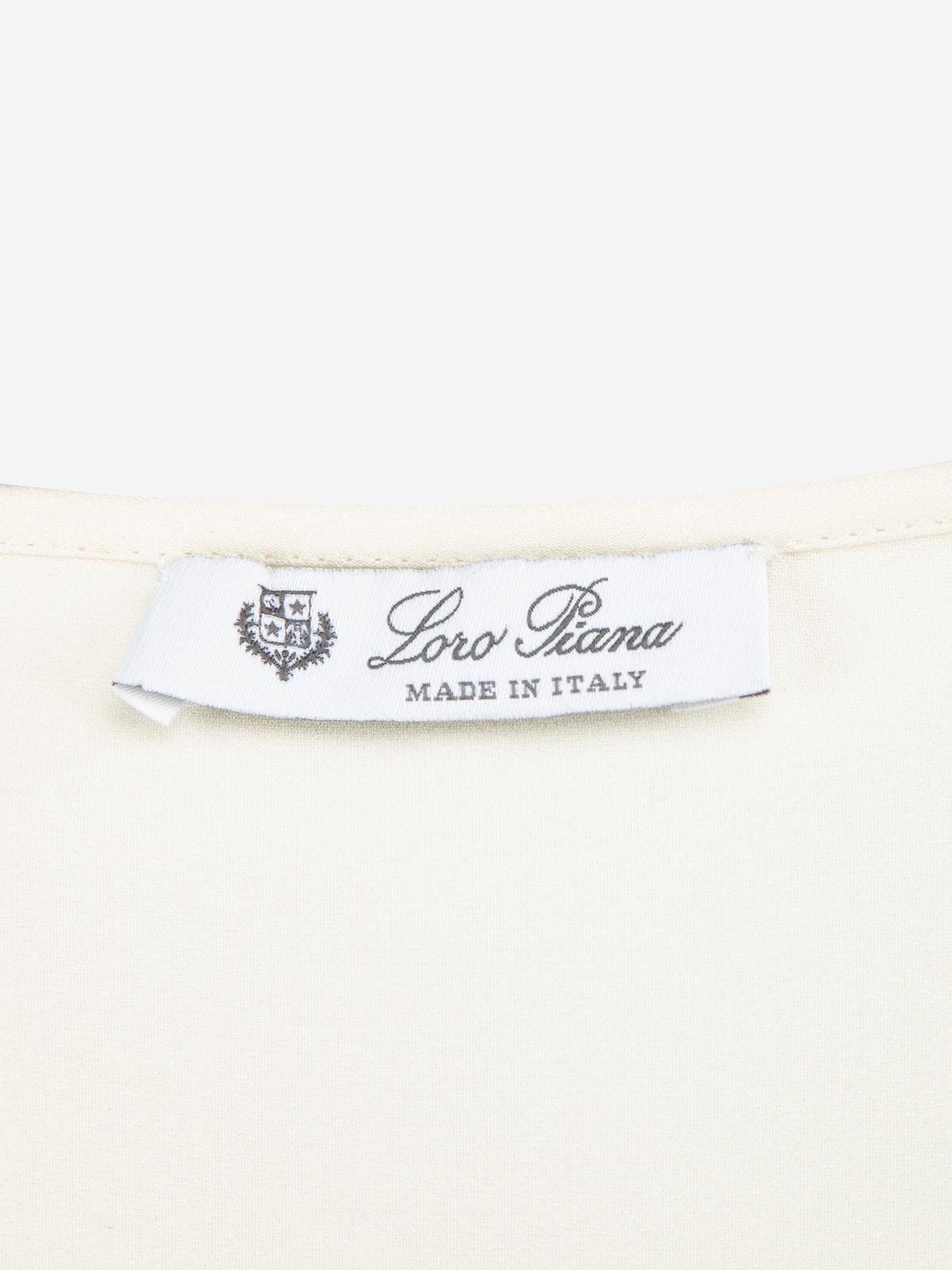 Pre-Loved Loro Piana Women's Ecru Sleeveless Blouse 2
