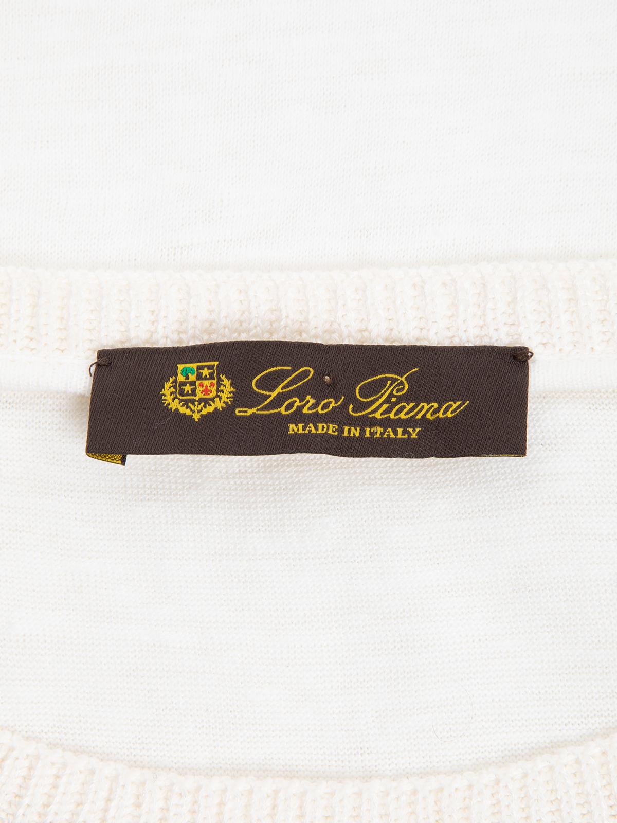 Pre-Loved Loro Piana Women's Linen 3/4 Sleeve Top 1