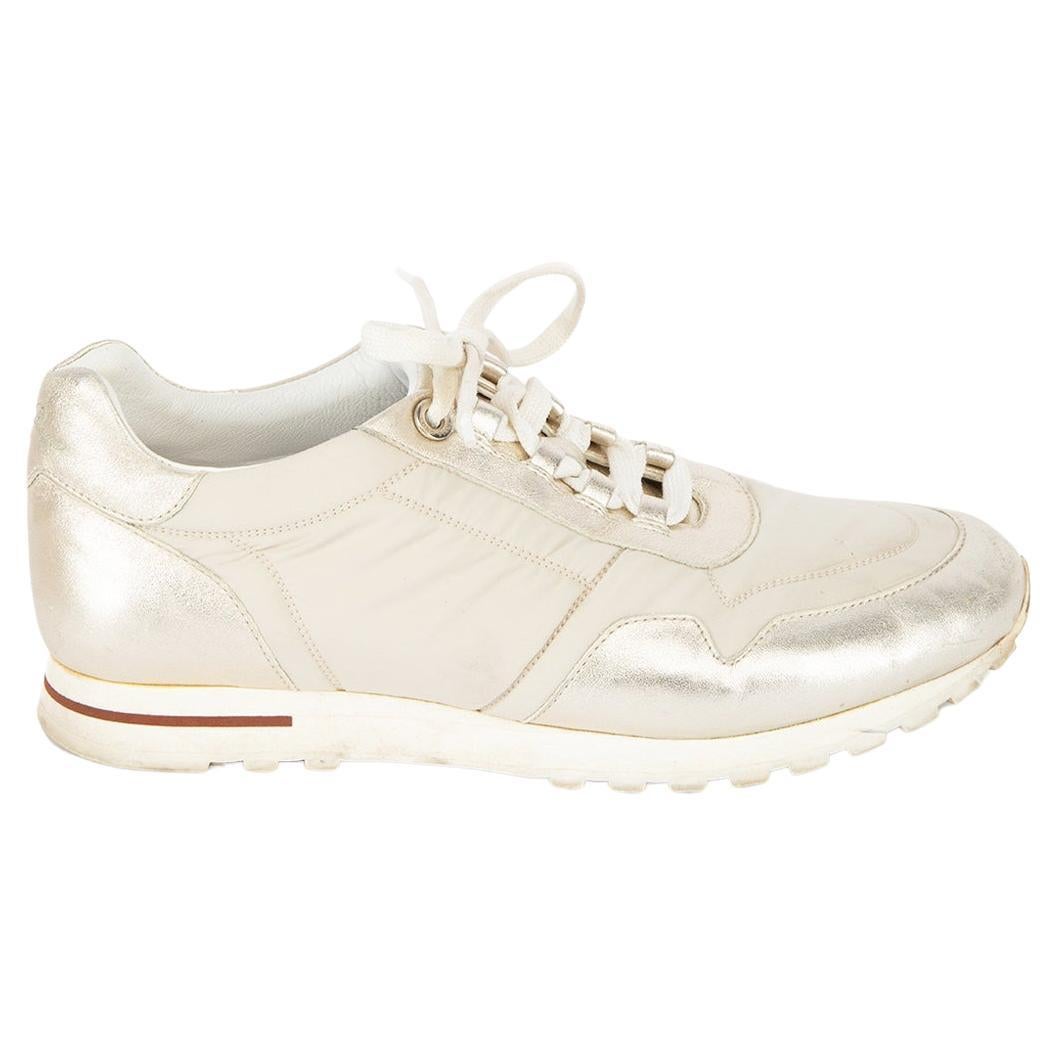 Pre-Loved Loro Piana Women's Sneakers with Metallic Detail For Sale at  1stDibs
