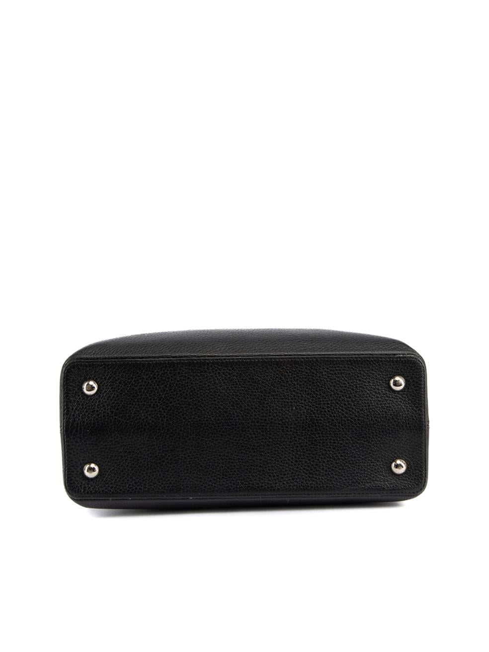 Pre-Loved Louis Vuitton Women's Black 2014 Python Handle Capucines MM Bag 1