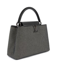 Pre-Loved Louis Vuitton Women's Black 2017 Canvas Capucines MM Bag